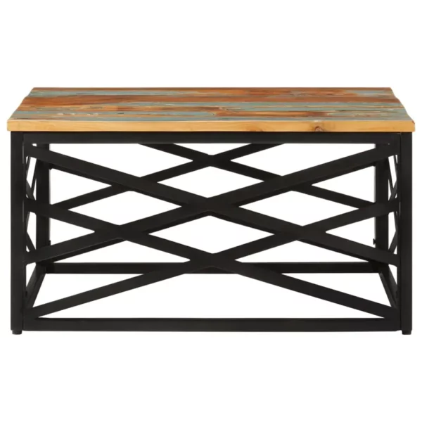 Coffee Table 26.8"x26.8"x13.8" Solid Reclaimed Wood - Image 2