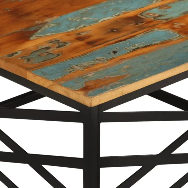 Coffee Table 26.8"x26.8"x13.8" Solid Reclaimed Wood - Image 3