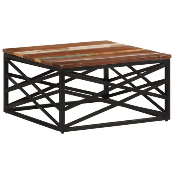 Coffee Table 26.8"x26.8"x13.8" Solid Reclaimed Wood - Image 11