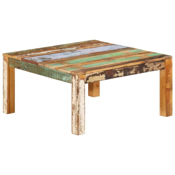 Coffee Table 31.5"x31.5"x15.7" Solid Reclaimed Wood - Image 8