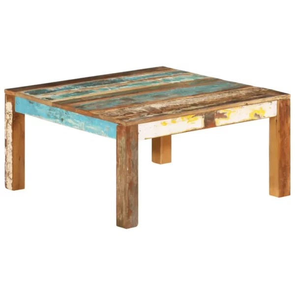 Coffee Table 31.5"x31.5"x15.7" Solid Reclaimed Wood - Image 9