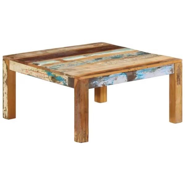 Coffee Table 31.5"x31.5"x15.7" Solid Reclaimed Wood - Image 11