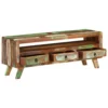 TV Stand Multicolor 43.3"x11.8"x15.7" Solid Wood Reclaimed - Image 3