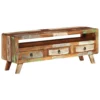 TV Stand Multicolor 43.3"x11.8"x15.7" Solid Wood Reclaimed - Image 12