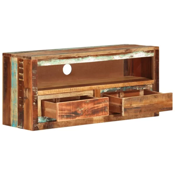 TV Stand 34.6"x11.8"x15.7" Solid Wood Reclaimed - Image 4