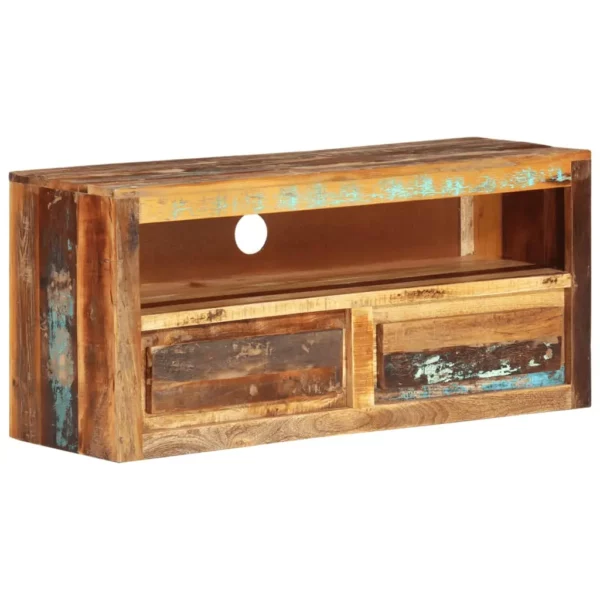 TV Stand 34.6"x11.8"x15.7" Solid Wood Reclaimed - Image 6