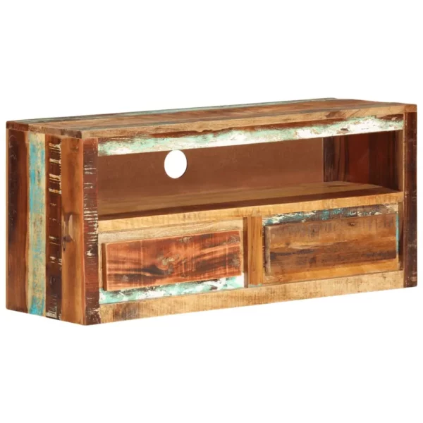 TV Stand 34.6"x11.8"x15.7" Solid Wood Reclaimed - Image 9