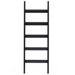 Black Wood 4.8ft Decorative Blanket Ladder