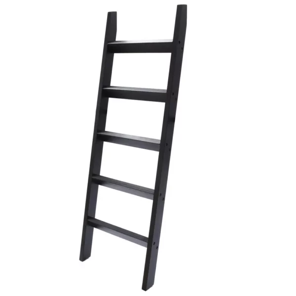 Black Wood 4.8ft Decorative Blanket Ladder - Image 5