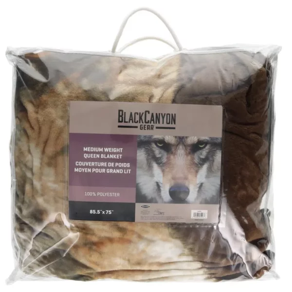 Wolf Face Queen Blanket - Image 2