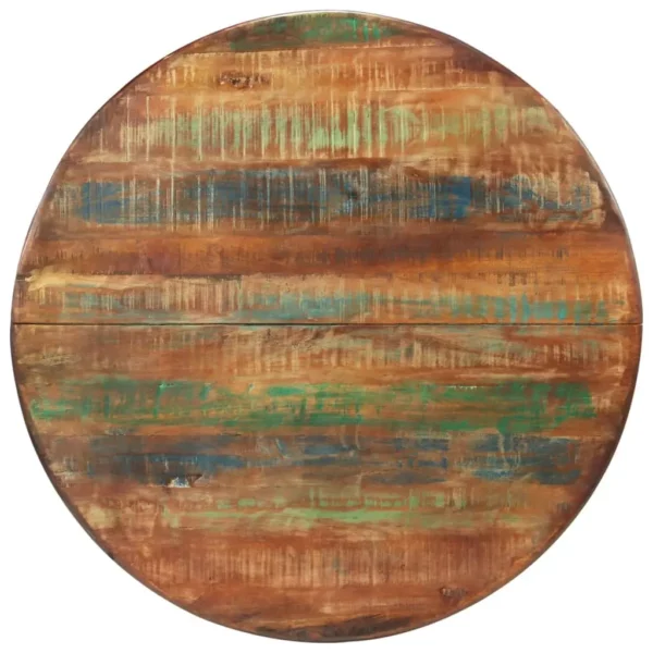 Dining Table 43.3"x30.7" Solid Wood Reclaimed and Steel - Image 2