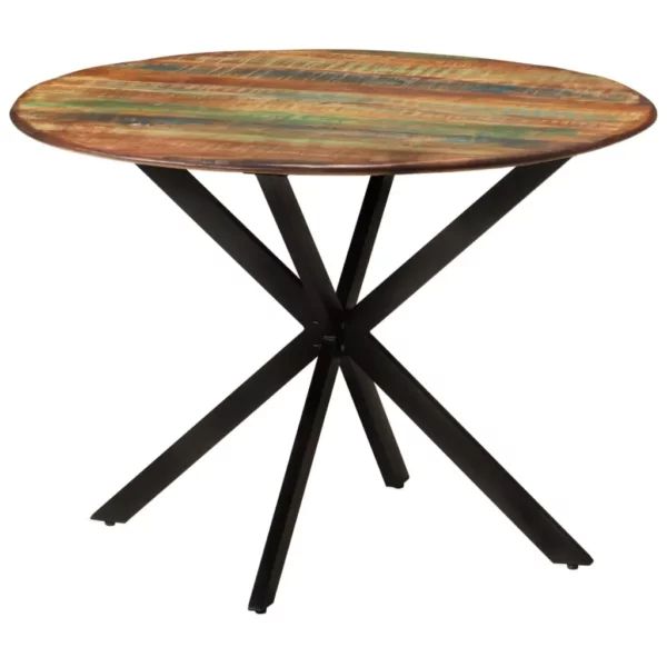 Dining Table 43.3"x30.7" Solid Wood Reclaimed and Steel - Image 10
