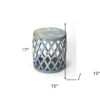Rustic Blue Iron End Table - Image 2