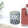 Rustic Blue Iron End Table - Image 3