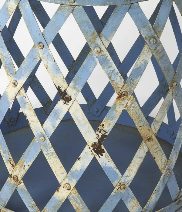 Rustic Blue Iron End Table - Image 4