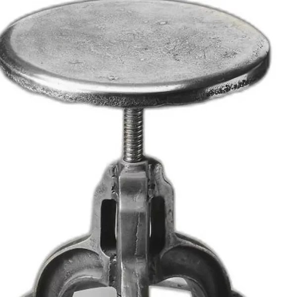 Glossy Iron Revolving Bar Stool - Adjustable Height, Vintage Industrial Chic Decor - Image 5