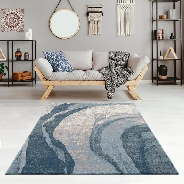 Abstract Wave Area Rug - Image 5