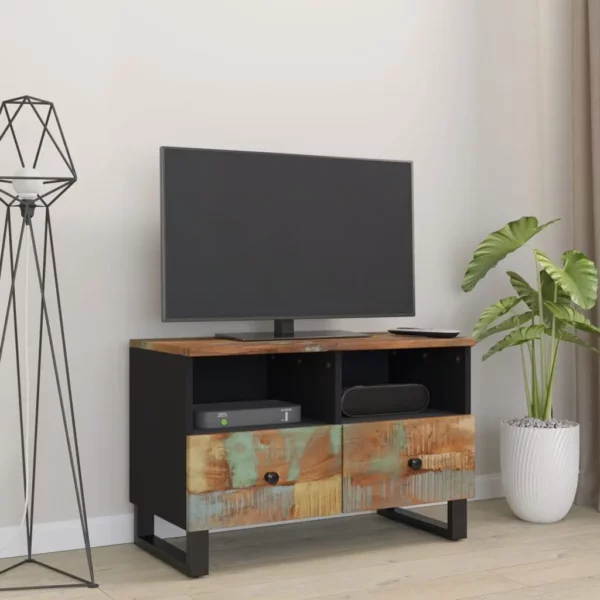 TV Stand 27.6"x13"x18.1" Solid Wood Reclaimed - Image 3