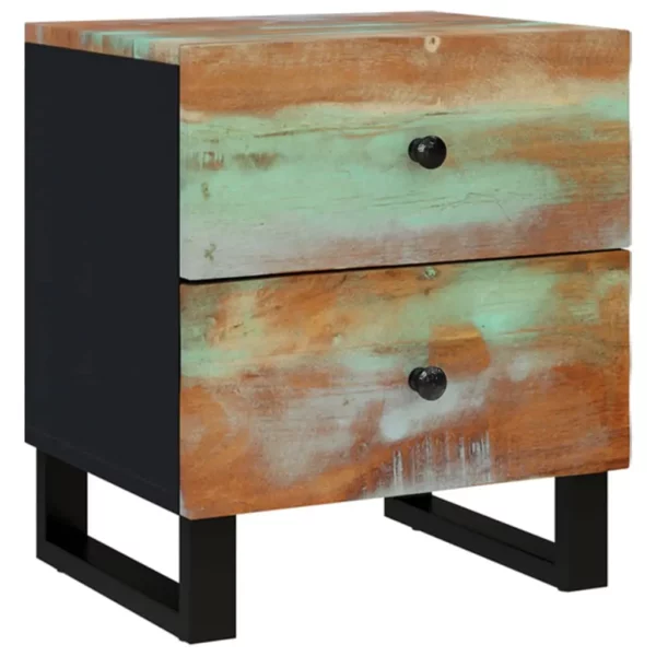 Bedside Cabinet 15.7"x13"x18.1" Solid Wood Reclaimed - Image 2