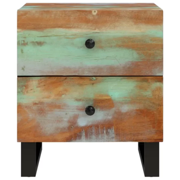 Bedside Cabinet 15.7"x13"x18.1" Solid Wood Reclaimed - Image 3
