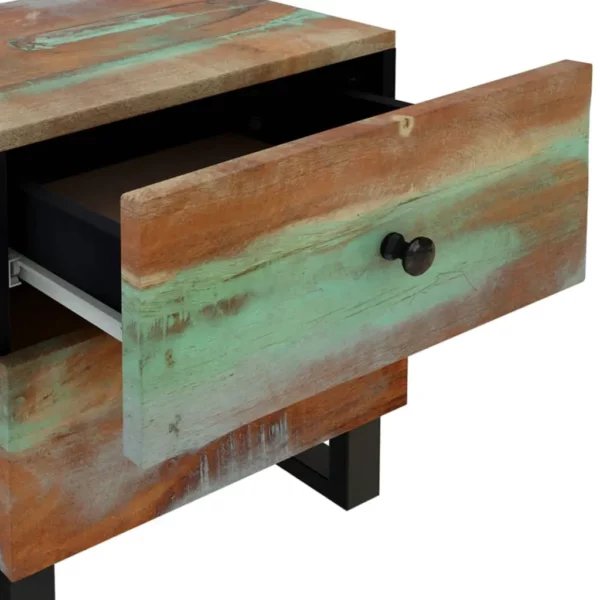 Bedside Cabinet 15.7"x13"x18.1" Solid Wood Reclaimed - Image 6