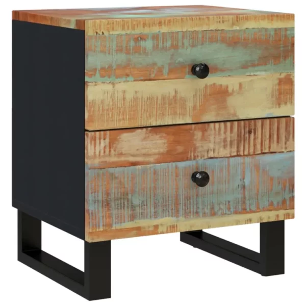 Bedside Cabinet 15.7"x13"x18.1" Solid Wood Reclaimed - Image 11