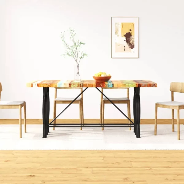 Reclaimed Wood Dining Table 70.9" Retro Iron Legs - Image 13