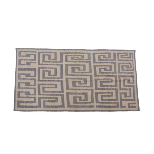 Modern Dark Grey Kilim Rug - Image 2