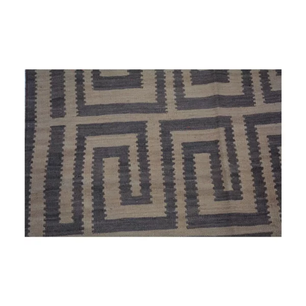 Modern Dark Grey Kilim Rug - Image 5