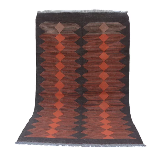 Modern Raspberry Glace Kilim Rug - Image 6