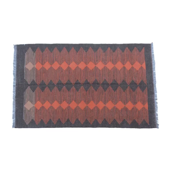 Modern Raspberry Glace Kilim Rug - Image 2