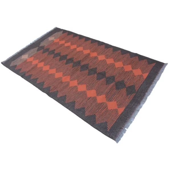 Modern Raspberry Glace Kilim Rug - Image 4