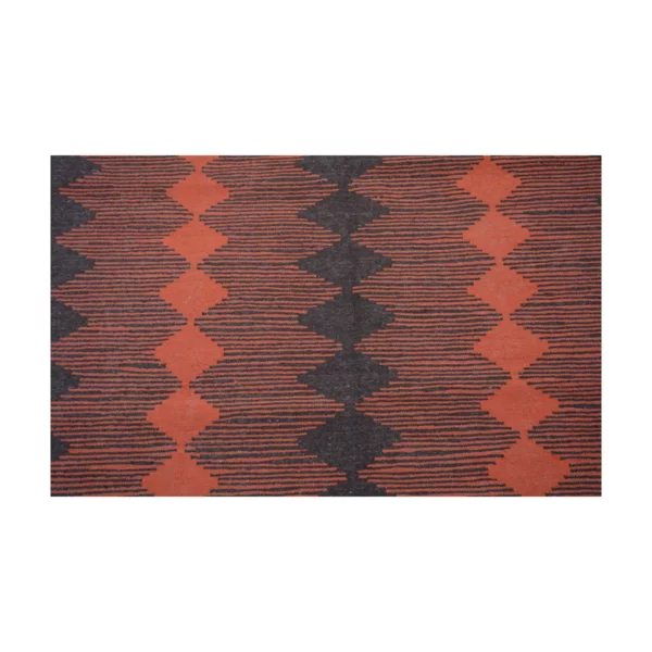 Modern Raspberry Glace Kilim Rug - Image 5