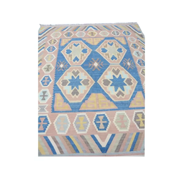 Modern Glaucous Kilim Rug - Image 5