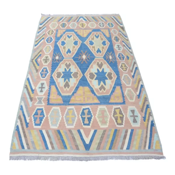 Modern Glaucous Kilim Rug - Image 3