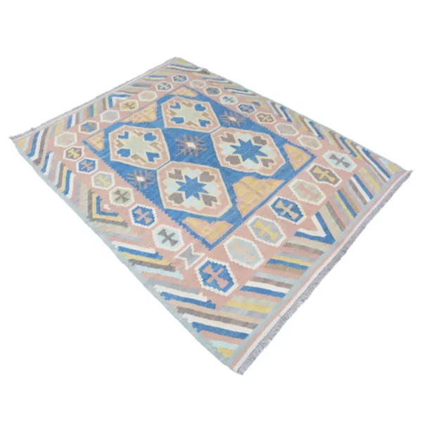 Modern Glaucous Kilim Rug - Image 4