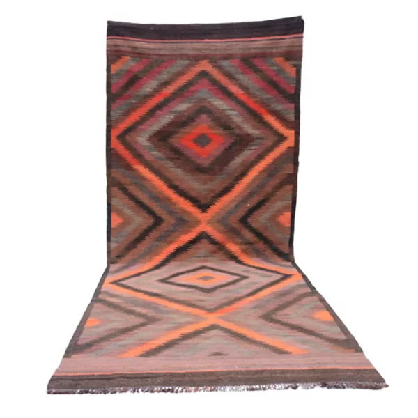 Vintage Makara Kilim Woolen Rug - Image 6