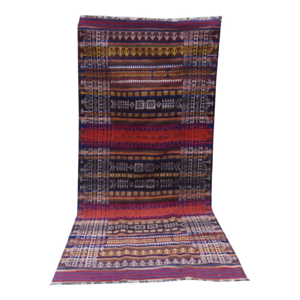 Baluch Soumak Stiletto Vintage Rug - Image 4