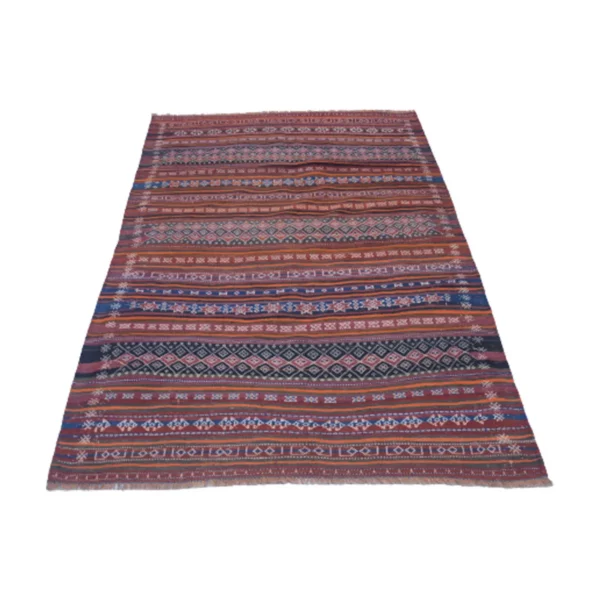 Baluchi Cannon Pink Woolen Rug - Image 2