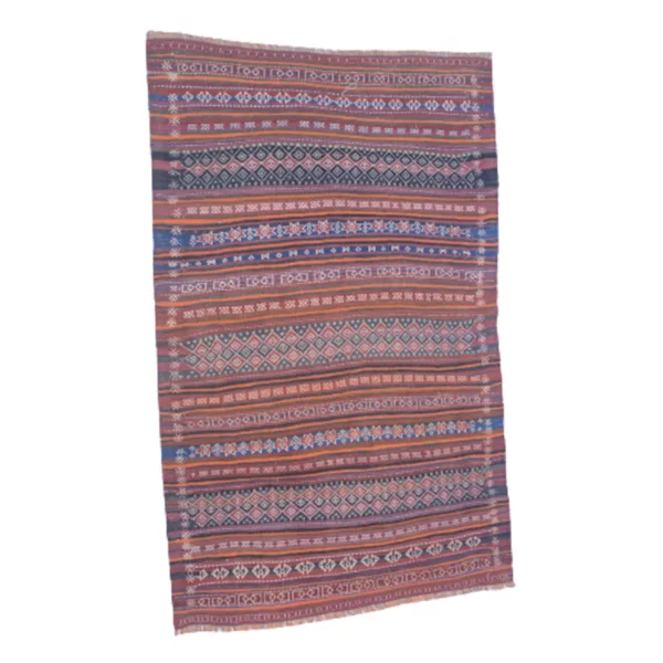 Baluchi Cannon Pink Woolen Rug - Image 8