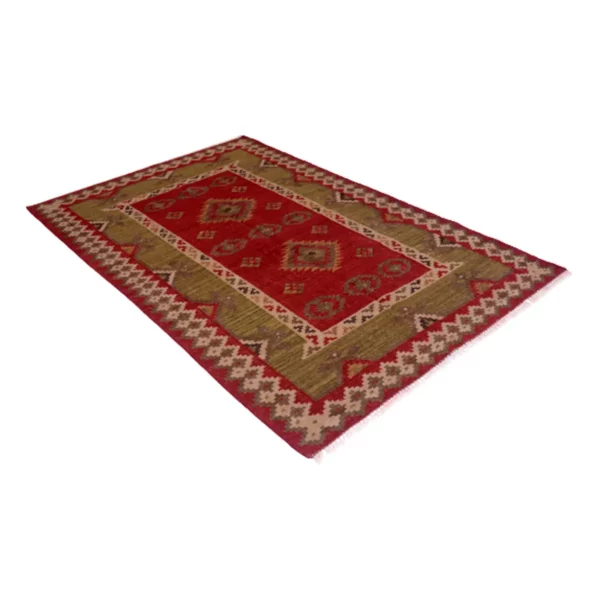 Vintage Handwoven Makara Rug - Image 3