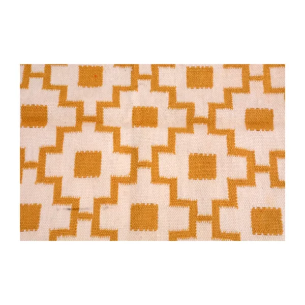 Vintage Handmade Pearl Bush Woolen Rug - Image 7