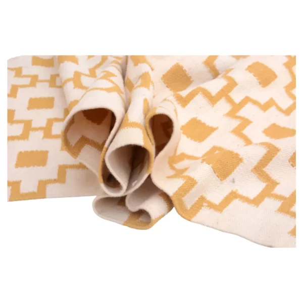 Vintage Handmade Pearl Bush Woolen Rug - Image 5