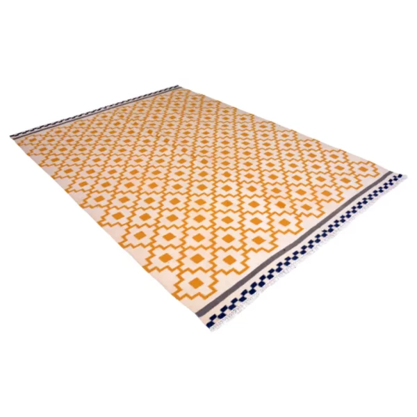 Vintage Handmade Pearl Bush Woolen Rug - Image 4