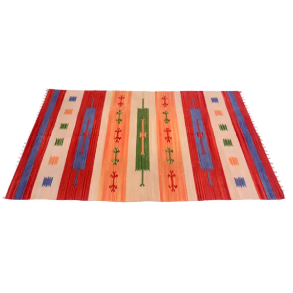 Vintage Handwoven Akaroa Striped Rug - Image 3