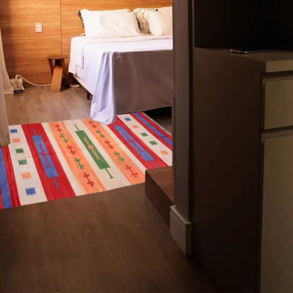 Vintage Handwoven Akaroa Striped Rug - Image 2