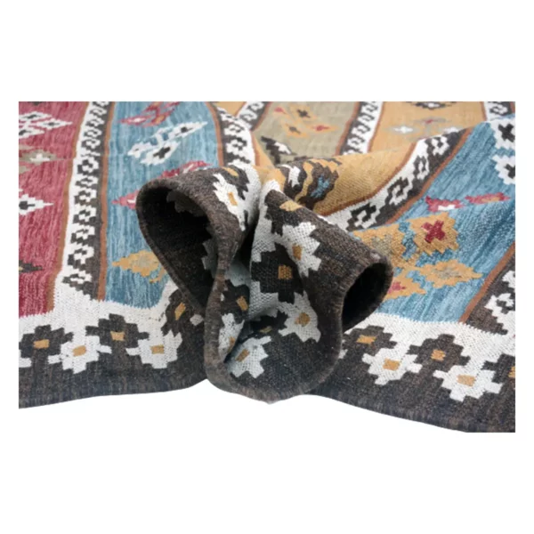 Vintage Handwoven Multicolor Kilim Rug - Image 5
