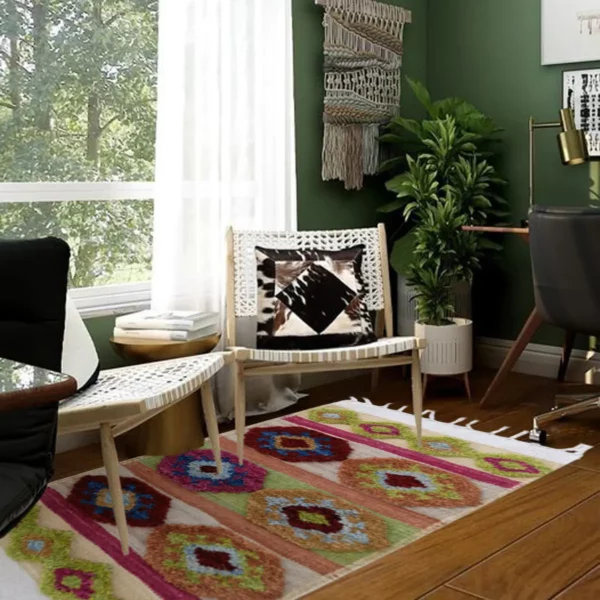IKAT Nomadic Kilim Rug - Image 2