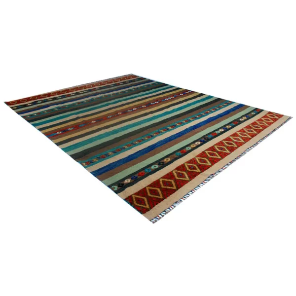 Soumak Multicolor Kilim Rug - Image 4