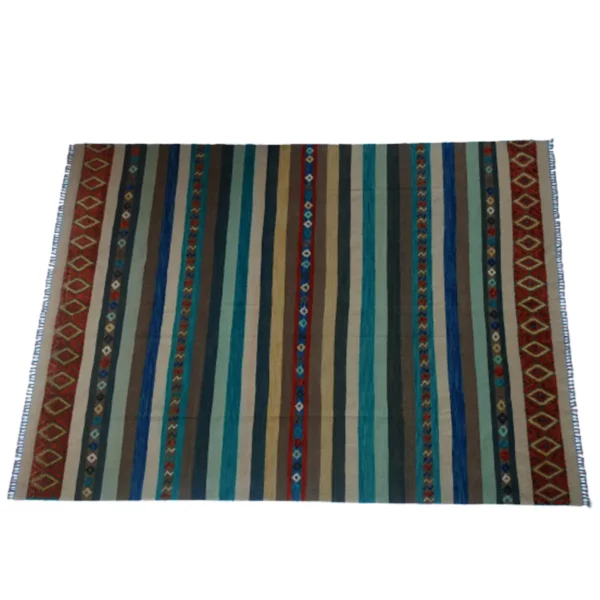 Soumak Multicolor Kilim Rug - Image 5